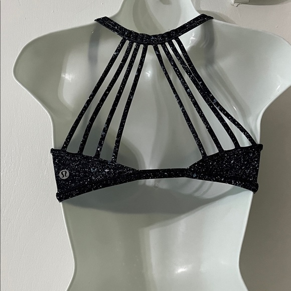 lululemon athletica Other - lululemon athletica Speckled Black Strappy Bralette